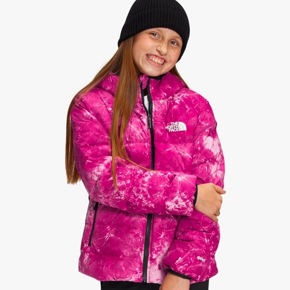 TNF Girls Printed Reversible Down Jacket - small - Picture 8 of 8